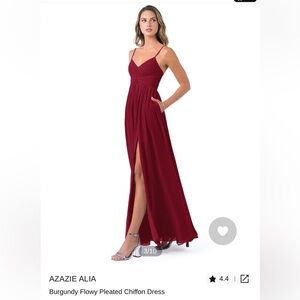 Size 12. Azazie bridesmaids dress. Burgundy.